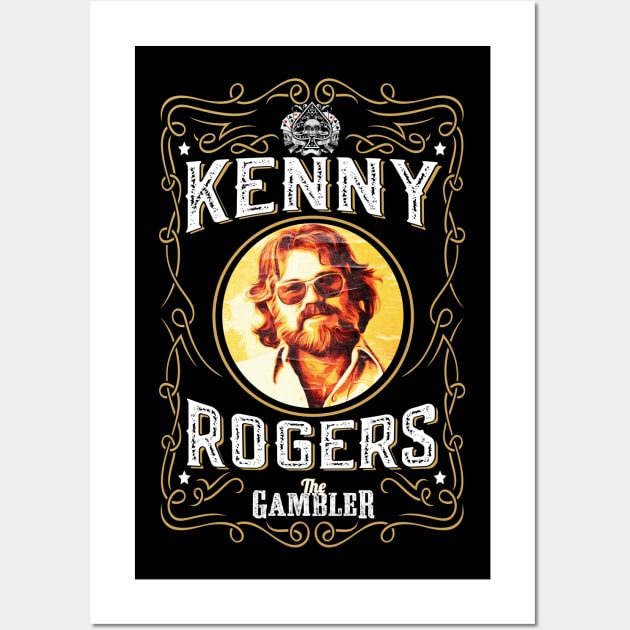 Kenny Rogers The Gambler Design Wall Art by HellwoodOutfitters